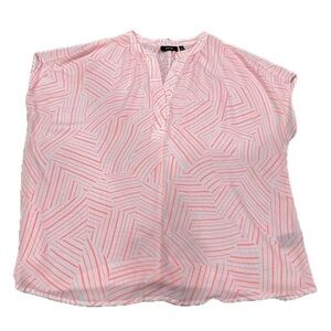 Apt 9 Blouse Neon Pink Coral XL